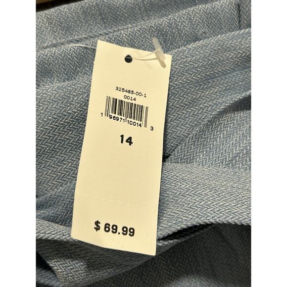 NEW BANANA REPUBLIC Women’s 14 light blue Blake Wide Leg Cropped Pants - Picture 8 of 8